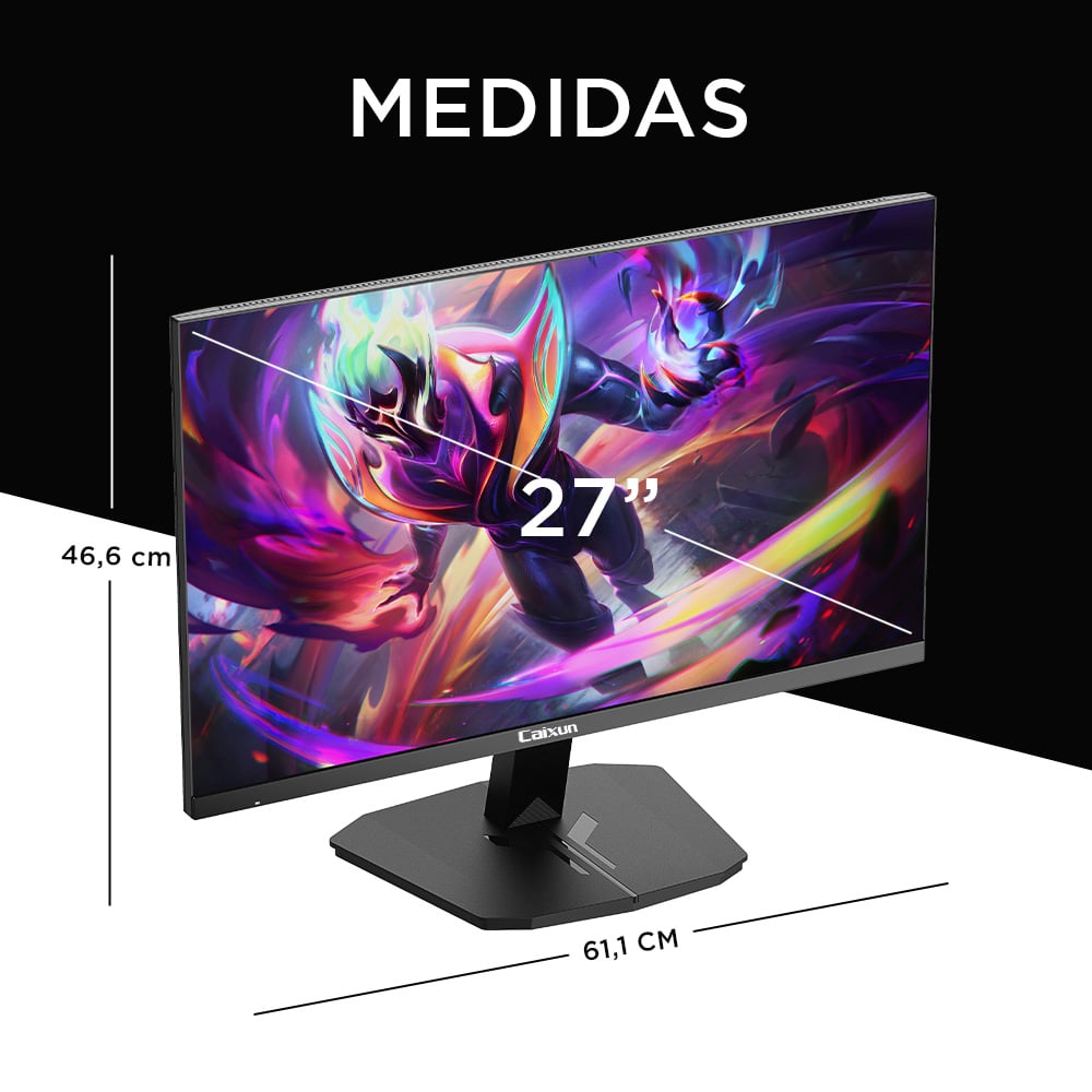 Monitor Gamer Plano Caixun 27" FHD IPS 165Hz sRGB120% HDMI DP C27F4F - 4
