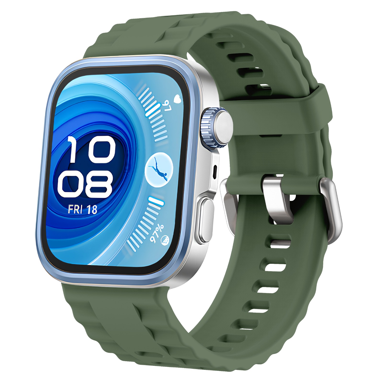 CORREA SMARTWATCH HUAWEI WATCH FIT3-FIT4 Y FIT4-PRO COLORES VERDE MILITAR - 1