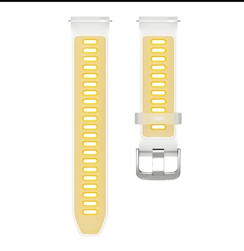 CORREA 20MM BICOLOR COMPATIBLE GALAXY/HUAWEGT/GARMIN 2 CM AMARILLO - 2
