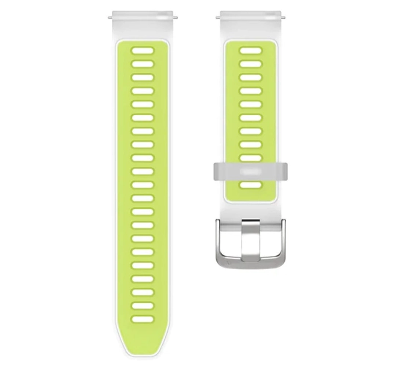 CORREA 22MM BICOLOR COMPATIBLE HUAWEI GT/GARMIN/GALAXY 2.2 CM VERDE LIMA - 2