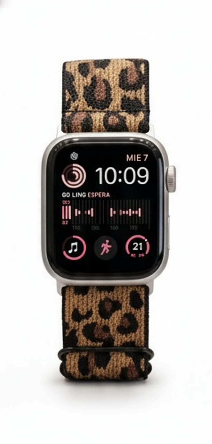 CORREA LEOPARDO CAFE ANIMALPRINT APPLE WATCH 38-41MM SE1-SE8 - 1