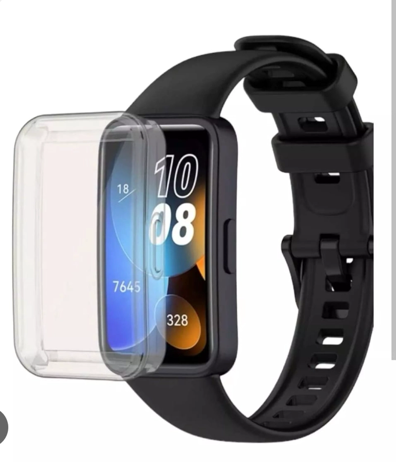 FUNDA O CARCASA TPU SIMIL HUAWEIWATCH SMARTBAND 8-9-10 TRANSPARENTE - 1