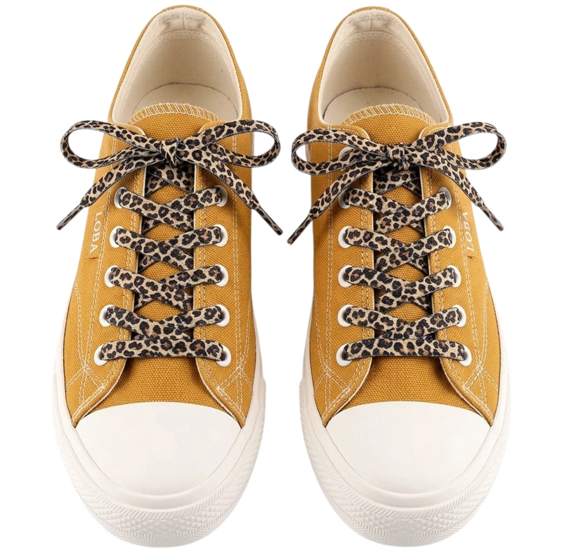 CORDONES ANIMAL PRINT CAFE  120CM ZAPATILLAS/ZAPATOS 6-7OJAL - 1