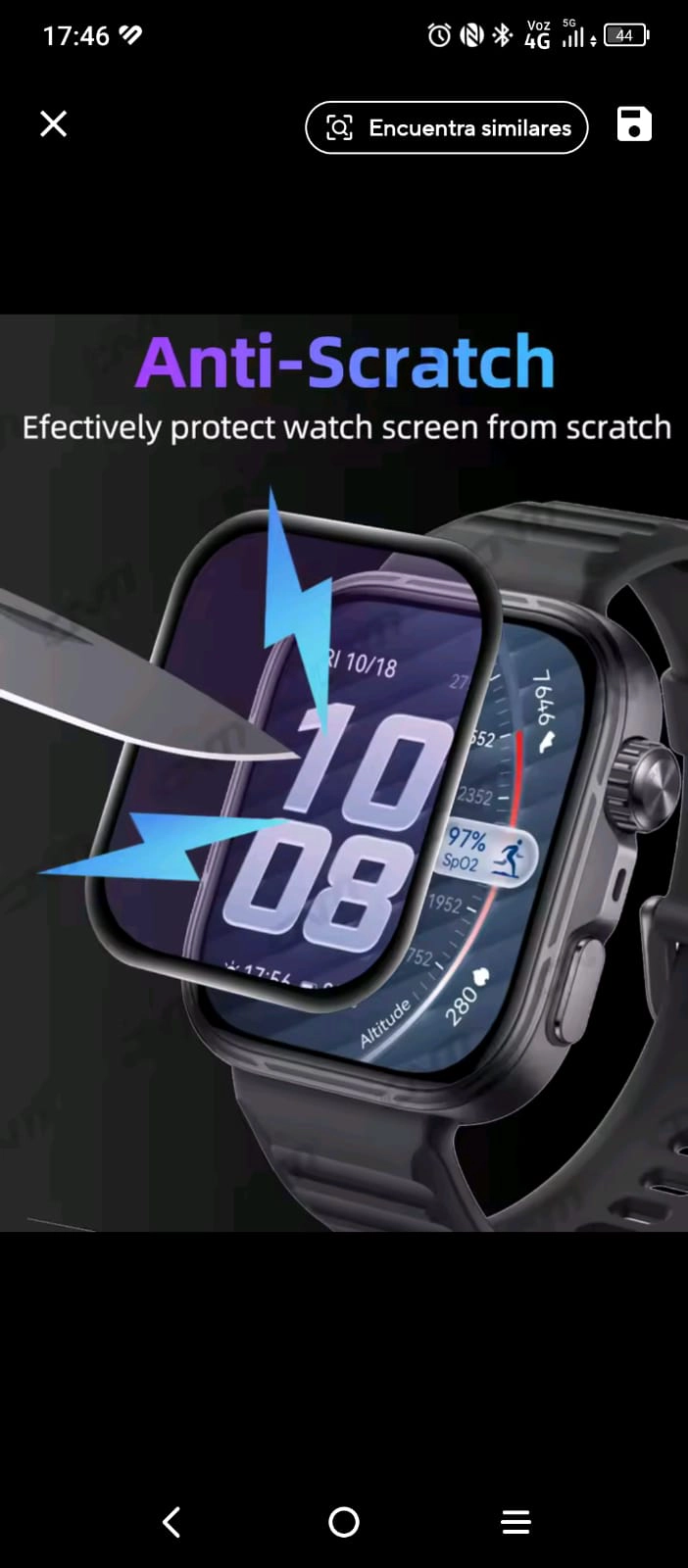 2 LAMINAS PROTECTORAS VIDRIO COMPATIBLE HUAWEIWATCH FIT5PRO - 2