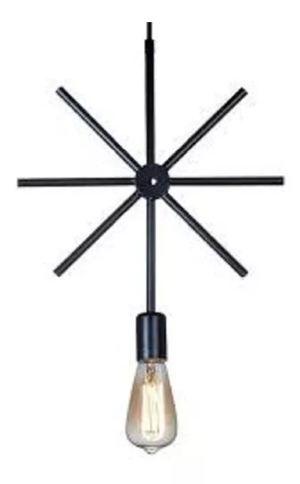 LAMPARA COLGANTE FORMA GEOMETRICA ASTERISCO 30CM - 1