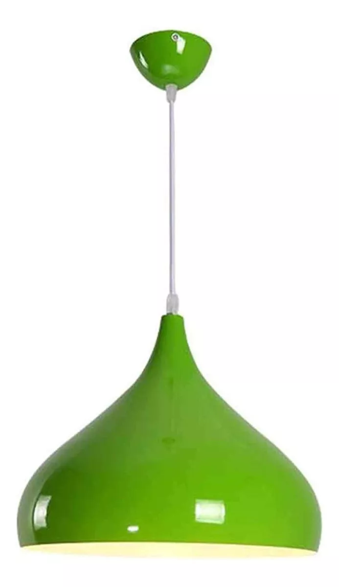 LÁMPARA TECHO CAMPANA 30 CM DIAMETRO VERDE - 1