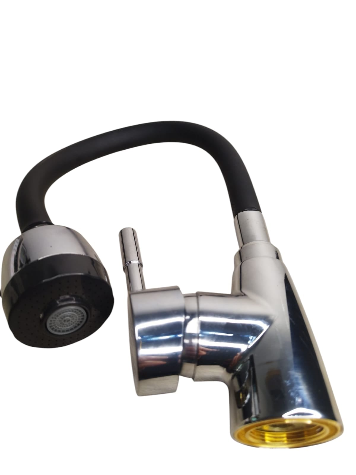 LLAVE MONOMANDO FLEXIBLE NEGRA DOBLE CHORRO LAVAPLATO AGUA FRIA Y CALIENTE - 2