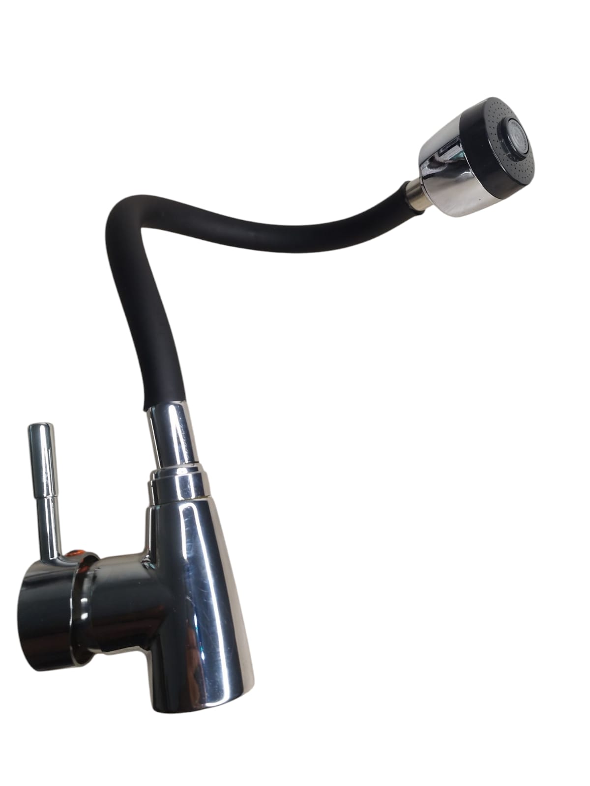 LLAVE MONOMANDO FLEXIBLE NEGRA DOBLE CHORRO LAVAPLATO AGUA FRIA Y CALIENTE - 3