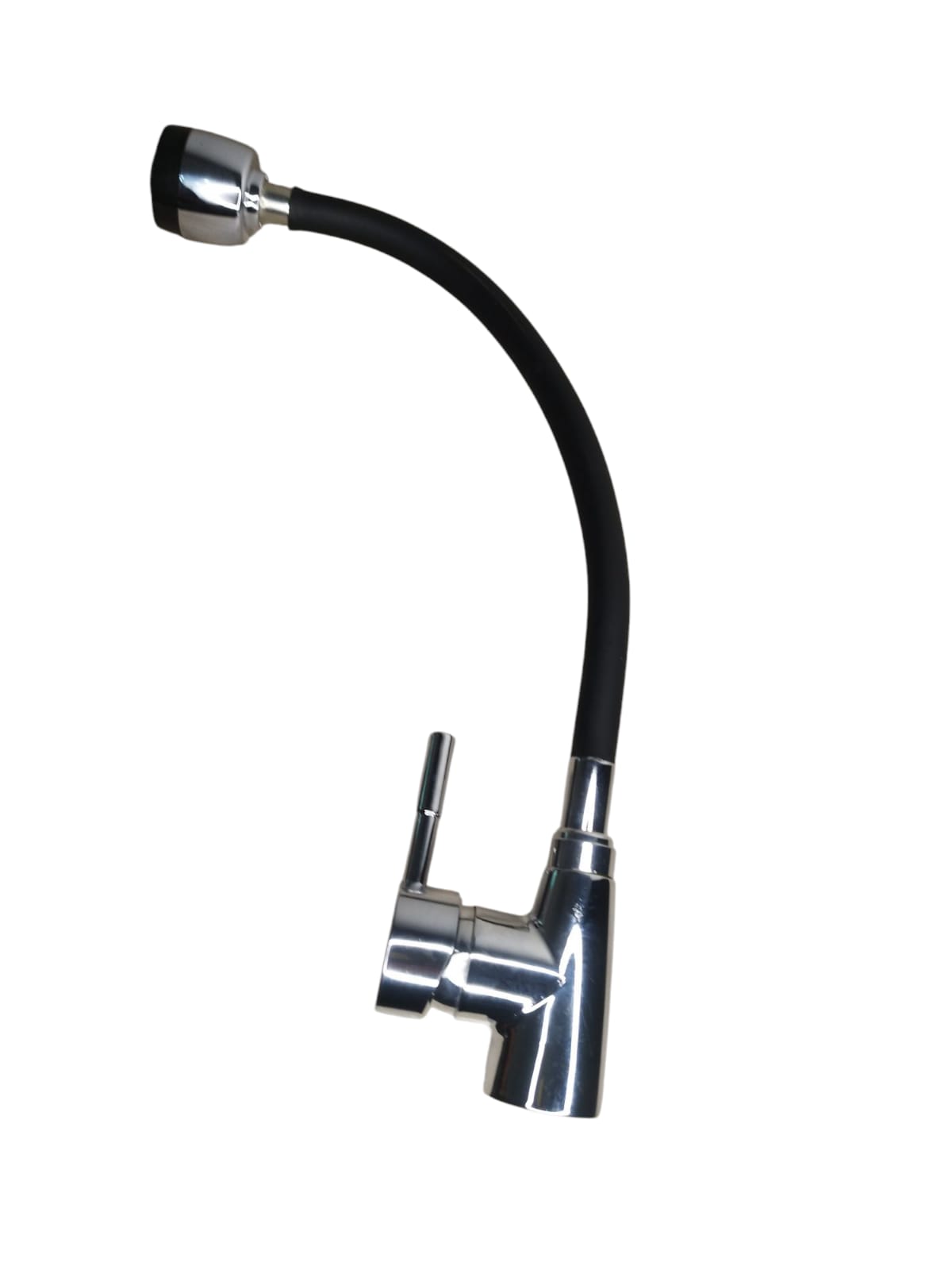 LLAVE MONOMANDO FLEXIBLE NEGRA DOBLE CHORRO LAVAPLATO AGUA FRIA Y CALIENTE - 4