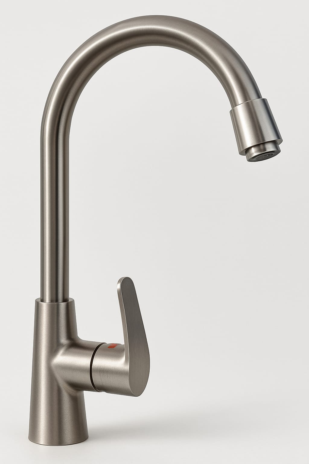 LLAVE MONOMANDO COCINA ACERO INOXIDABLE 42CM ALTO PLATEADO SATINADO - 1