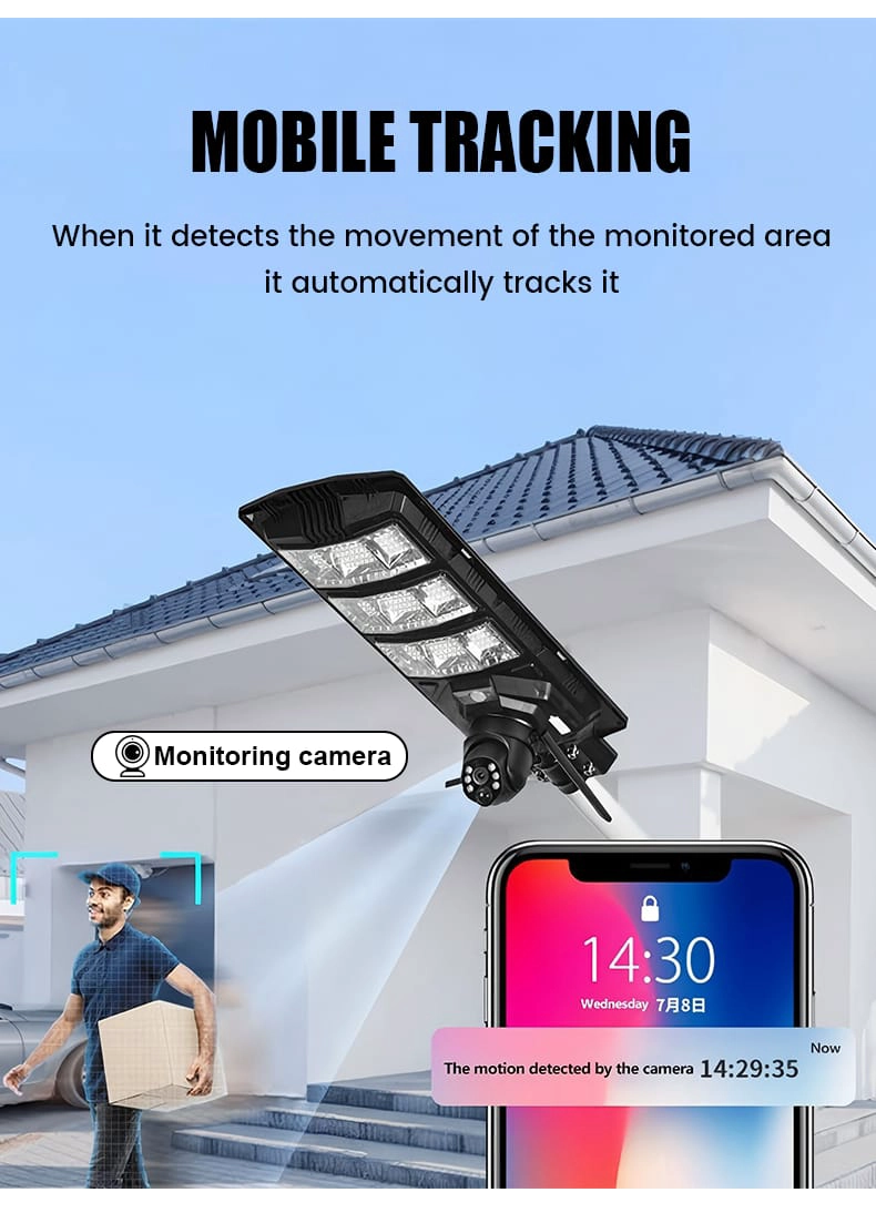 REFLECTOR SOLAR CON CAMARA IP 4K 450W ILUMINACION Y SEGURIDAD - 3