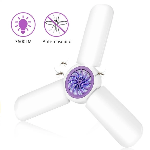 LAMPARA LED MATA MOSQUITOS 45W PLEGABLE E27 Y ATRACCION UV BLANCO - 3
