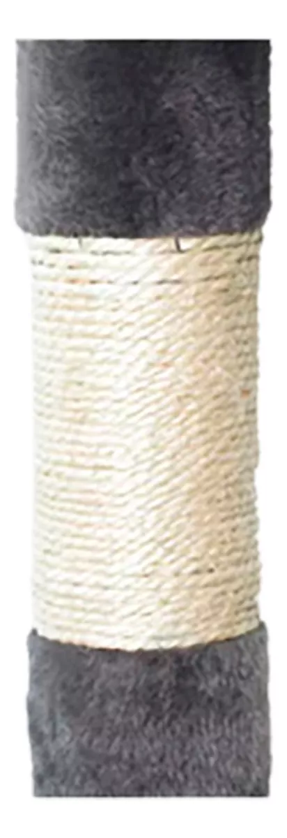 RASCADOR TORRE 112CM GATOS CASITA ÁRBOL TERCIOPELO +POMPONES - 5