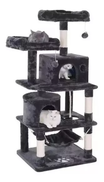 RASCADOR GATOS TIPO TORRE 170CM + HAMACA ARBOL TERCIOPELO - 1
