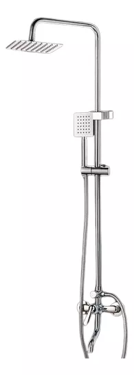 COLUMNA DUCHA PLATO LLAVE MONOMANDO 2 EN 1 MODERNO CUADRADO - 1