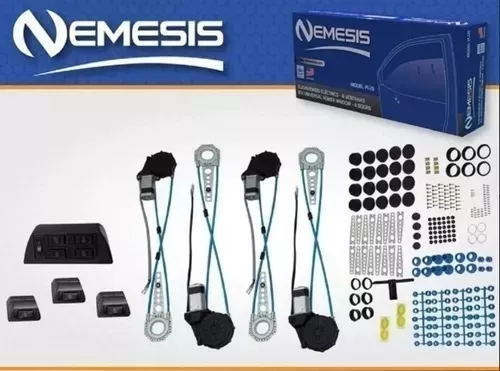 KIT ALZAVIDRIOS ELÉCTRICOS UNIVERSAL 4 PUERTAS NEMESIS - 1