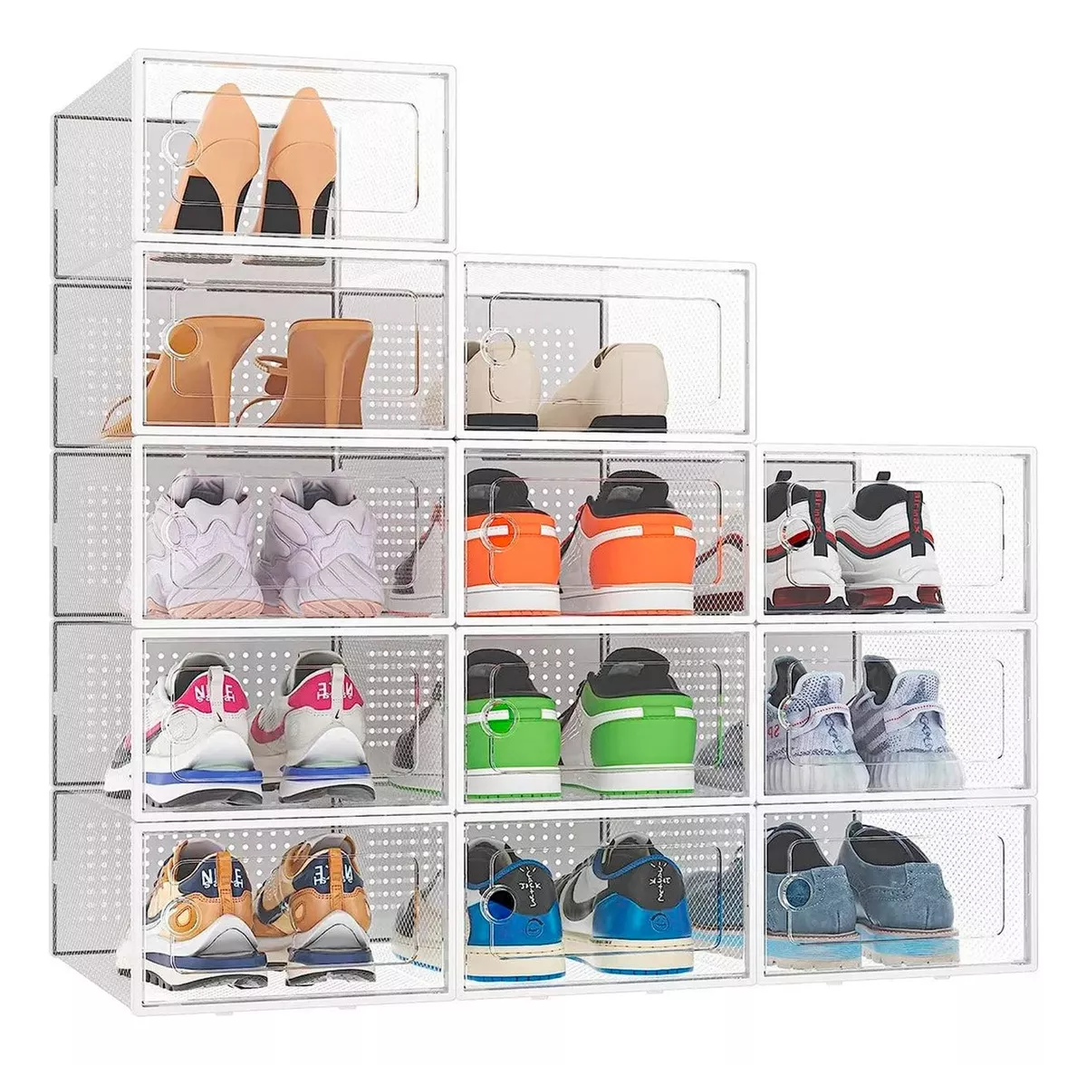 CAJA ORGANIZADORA DE ZAPATOS SET X4 APILABLES - 1