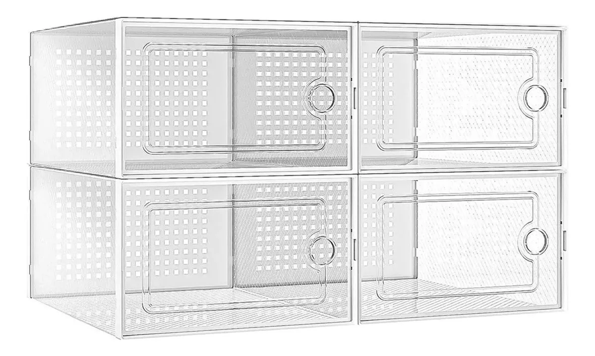 CAJA ORGANIZADORA DE ZAPATOS SET X4 APILABLES - 2