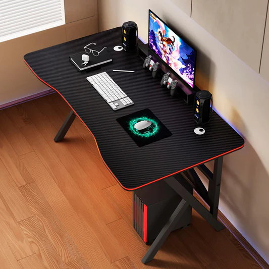 ESCRITORIO GAMER PROFESIONAL NEGRO/ROJO - 3