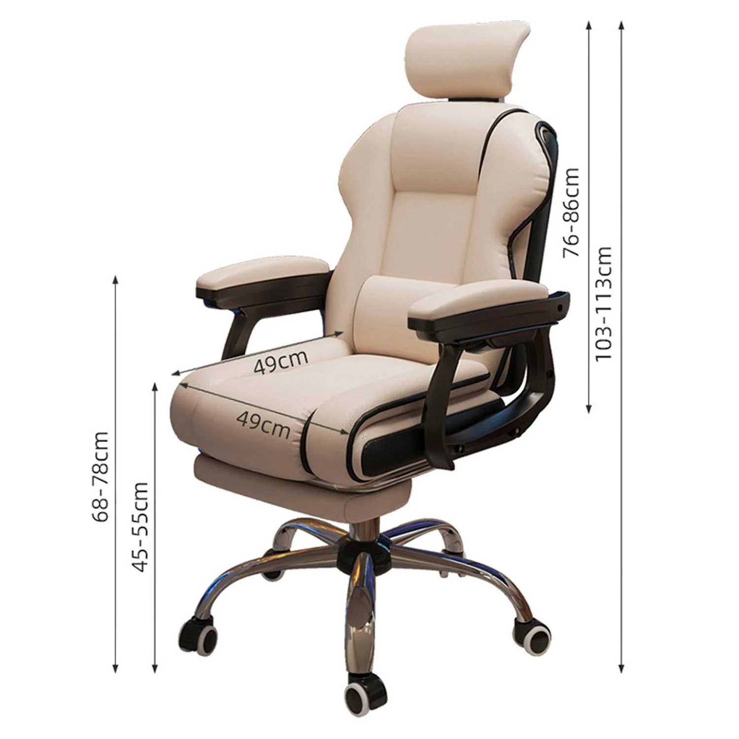 SILLA GERENCIAL APOYO LUMBAR Y PIES RECLINABLE - 5