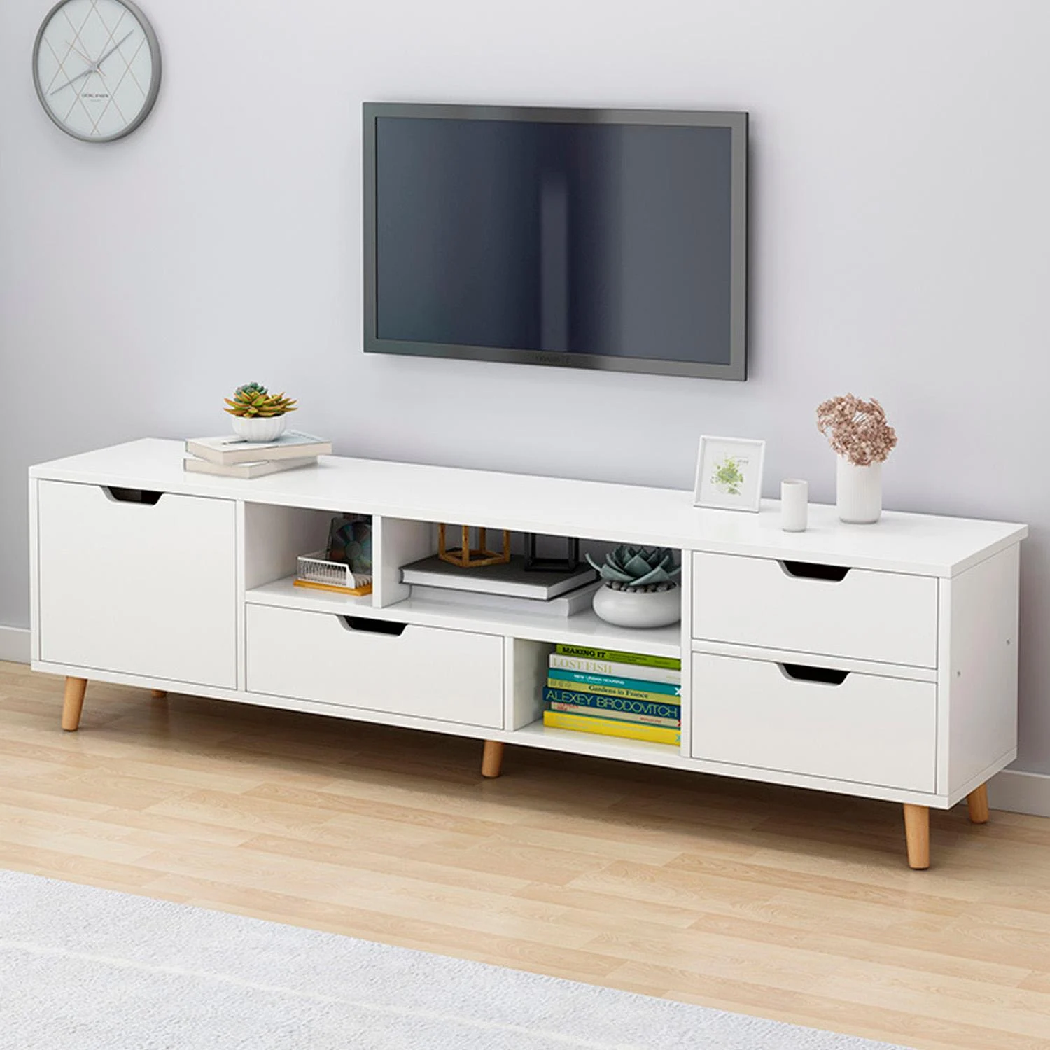RACK TV 140X30X38CM 4 CAJONES - 2