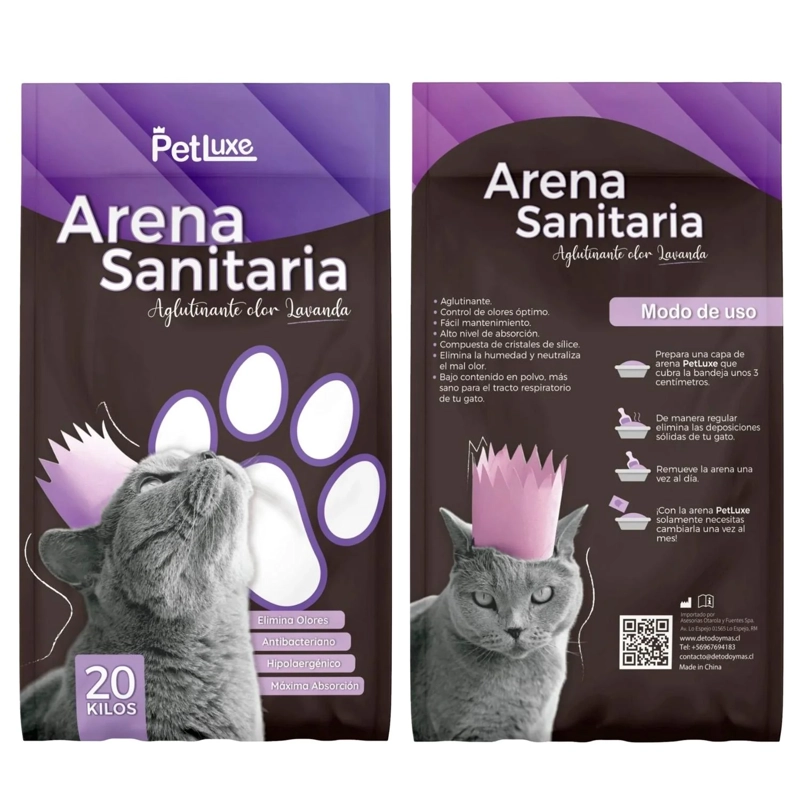 ARENA SANITARIA AGLUTINANTE PETLUXE AROMAS 20KG - 6