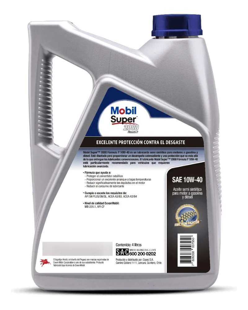 ACEITE MOBIL SUPER 2000 10W40 4LT - 2