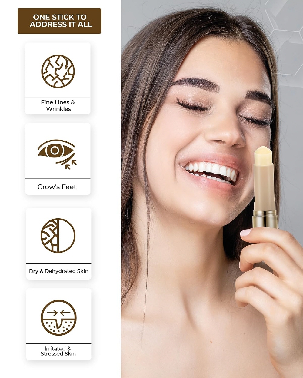 BARRA BARRA ANTIARRUGAS/ CALMANTE E HIDRATANTE / WRINKLE CAPTURE STICK- COSMÉTICA COREANA - 2