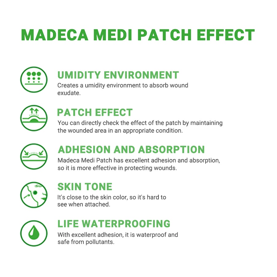 PARCHES ANTI ACNÉ TRATAMIENTO PARA GRANITOS DONGKOOK MADECA MEDI PATCH - COSMÉTICA COREANA - 4