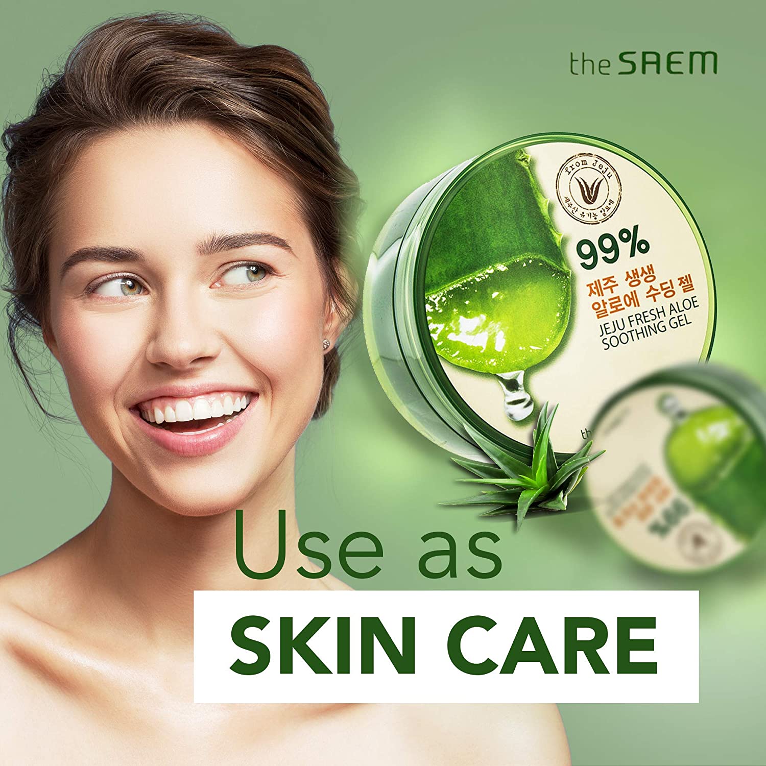 THE SAEM / GEL 99% ALOE VERA JEJU FRESH ALOE SOOTHING - COSMÉTICA COREANA - 2