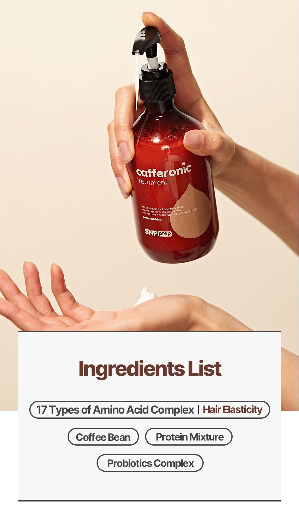 SNP ACONDICIONADOR HIDRATANTE CAFFERONIC TREATMENT COSMÉTICA COREANA - 6