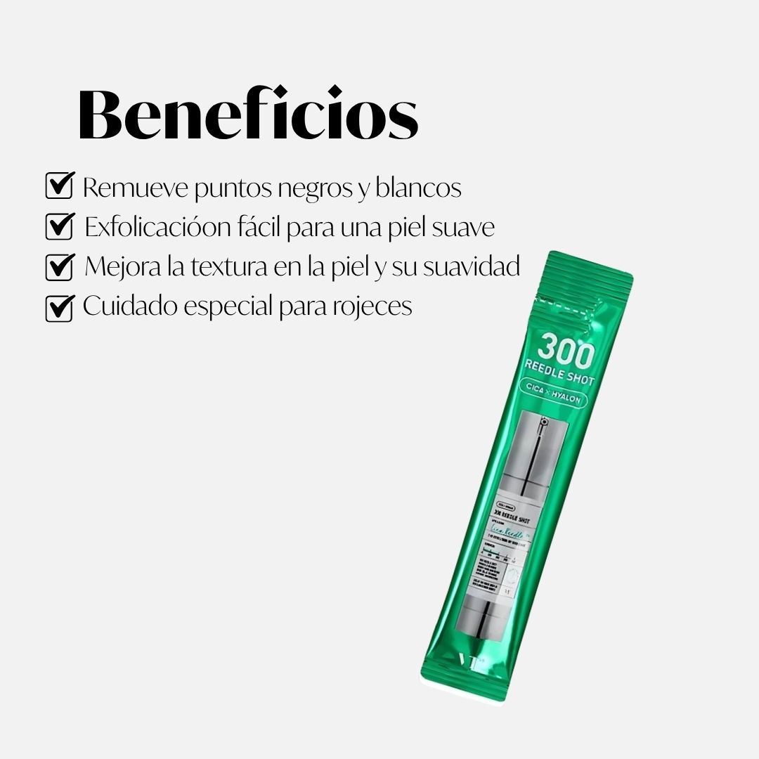 10 SACHET SERUM COREANO DE MICROAGUJAS - REEDLE SHOT 300 MADURA NOCHE - 4