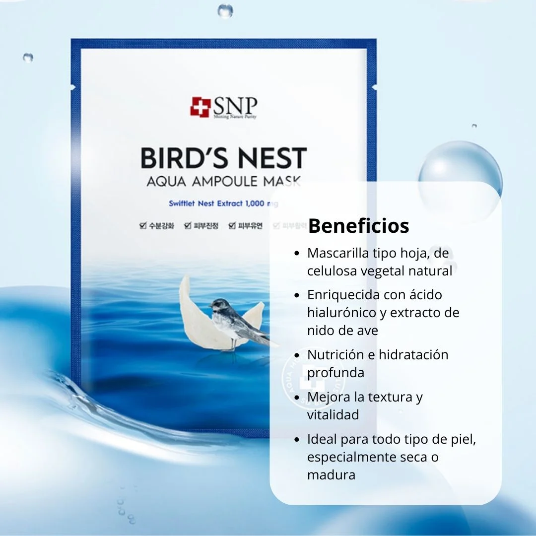 MASCARILLA DE AMPOLLAS BIRDS NEST AQUA - 3