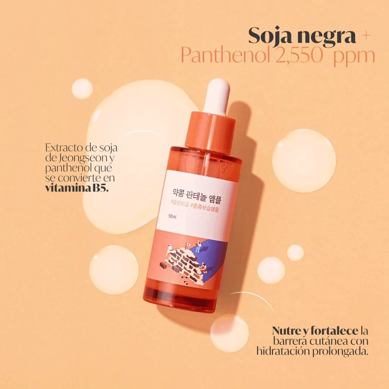 SERUM AMPOLLA ROUND LAB SOYA Y PANTENOL HIDRATANTE - 50ML - 2