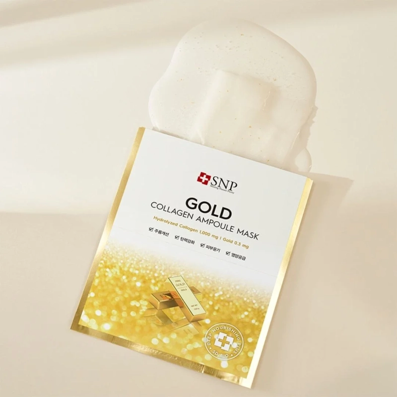 MASCARILLA EN LAMINA - AMPOLLA DE COLAGENO DORADO - 2