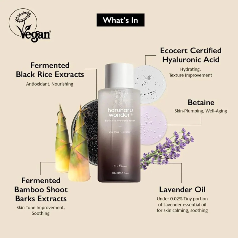 TONICO “BLACK RICE HYALURONIC TONER” - 1