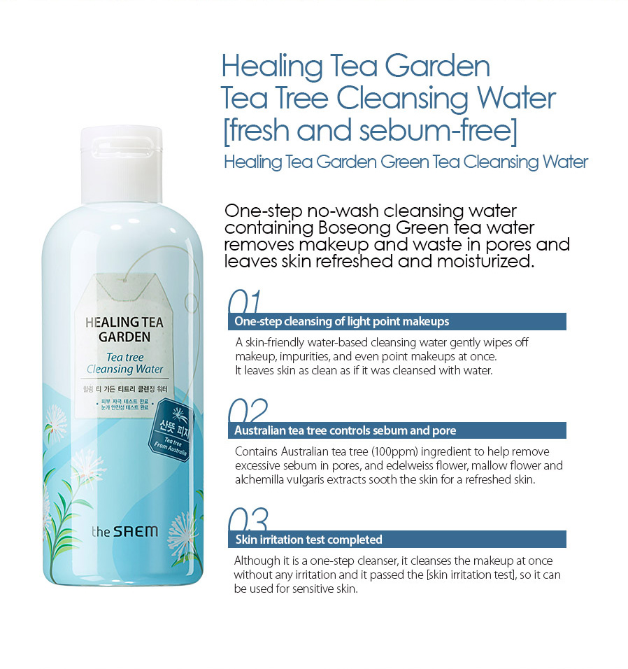 THE SAEM AGUA LIMPIADORA TEA TREE 300ML VEGANA SIN PARABENOS GRASA - 7