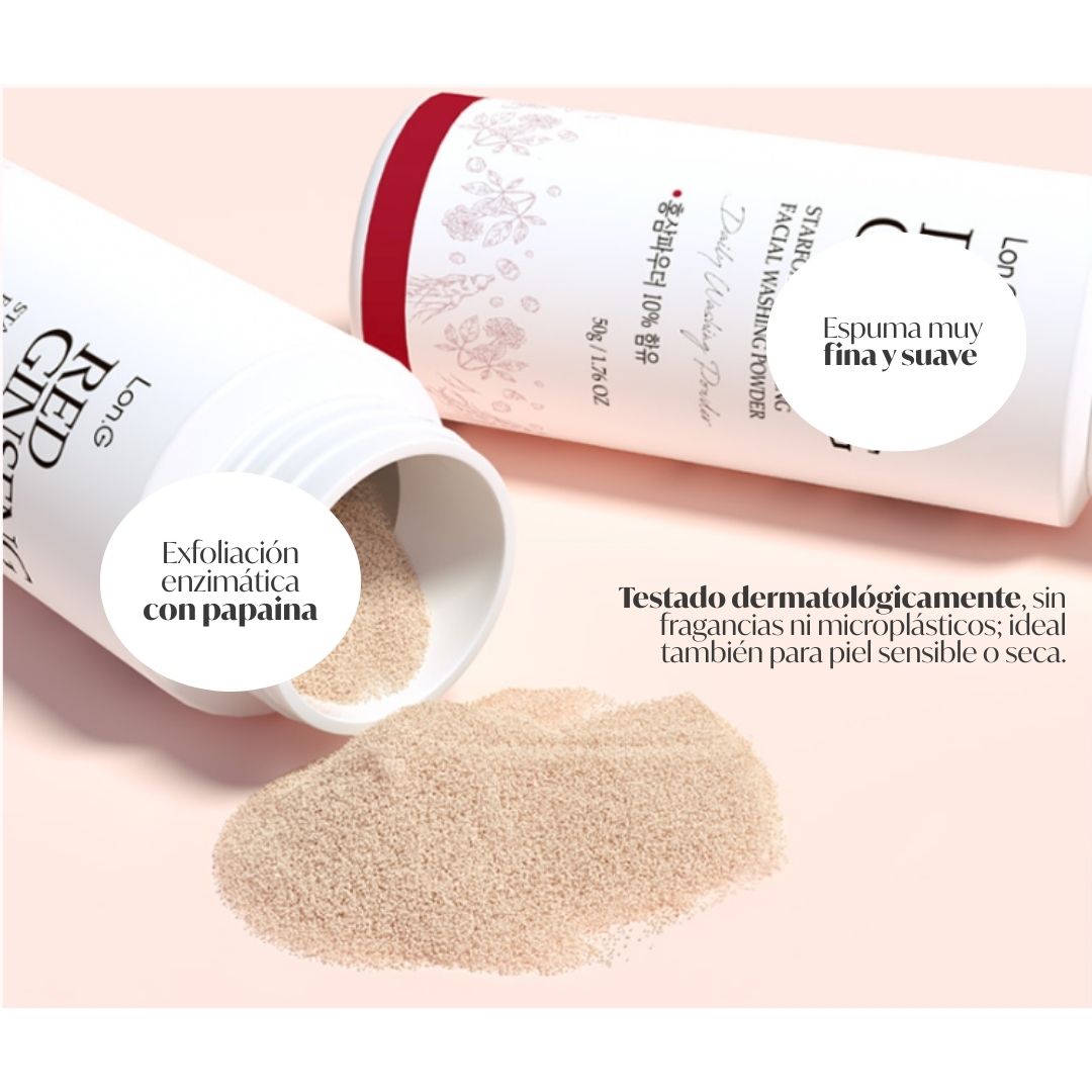 LON.G «STARFOAM RED GINSENG FACIAL WASHING POWDER» - 3