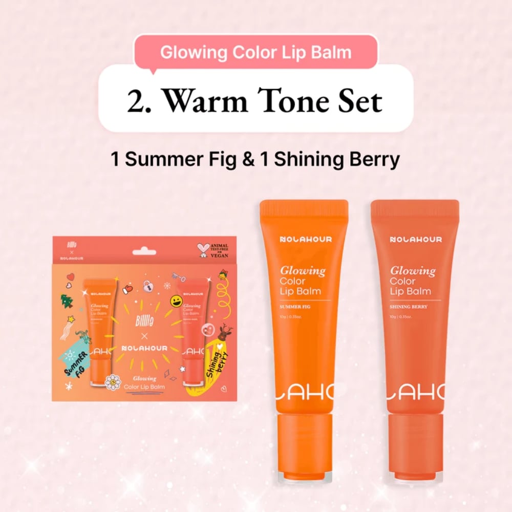 NOLAHOUR SET «GLOWING COLOR LIP BALM WARM TONE SET» - 4