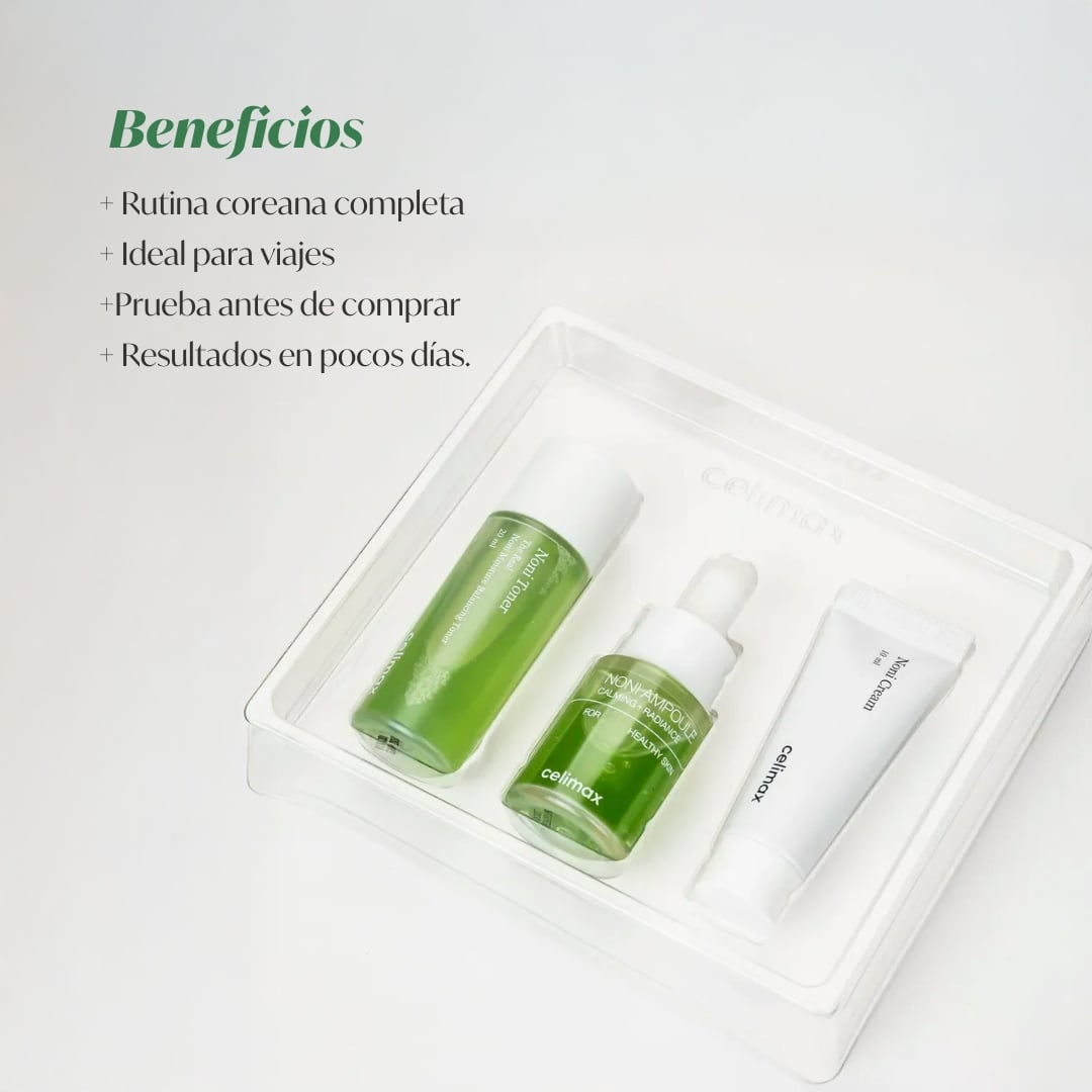 KIT DE PRUEBA DE NONI HIDRATANTE CALMANTE - 3 PASOS - 3