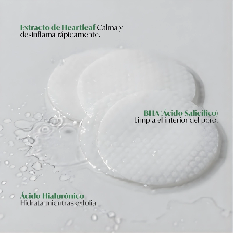 PARCHES EXFOLIANTES SUAVES DE HEARTLEAF CON ACIDO BHA - 60 UNIDADES - 5