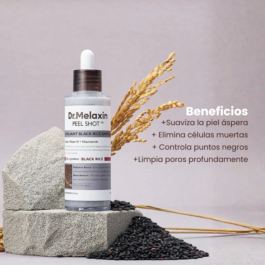 AMPOLLA PEELING EXFOLIANTE DE ARROZ NEGRO 80ML - 4