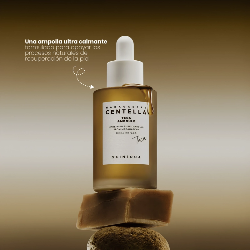 AMPOLLA CALMANTE E HIDRATANTE COREANA CON CENTELLA TECA SKIN1004 - 50ML - 2
