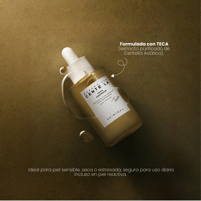 AMPOLLA CALMANTE E HIDRATANTE COREANA CON CENTELLA TECA SKIN1004 - 50ML - 4