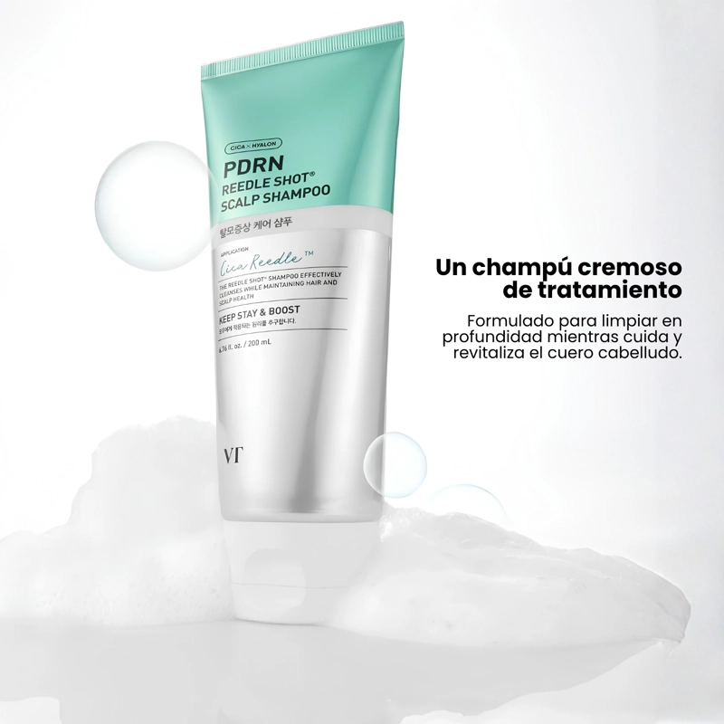 SHAMPOO ANTICAIDA FORTALECEDOR CON CICA REEDLE Y PDRN VT COSMETICS - 200ML - 2