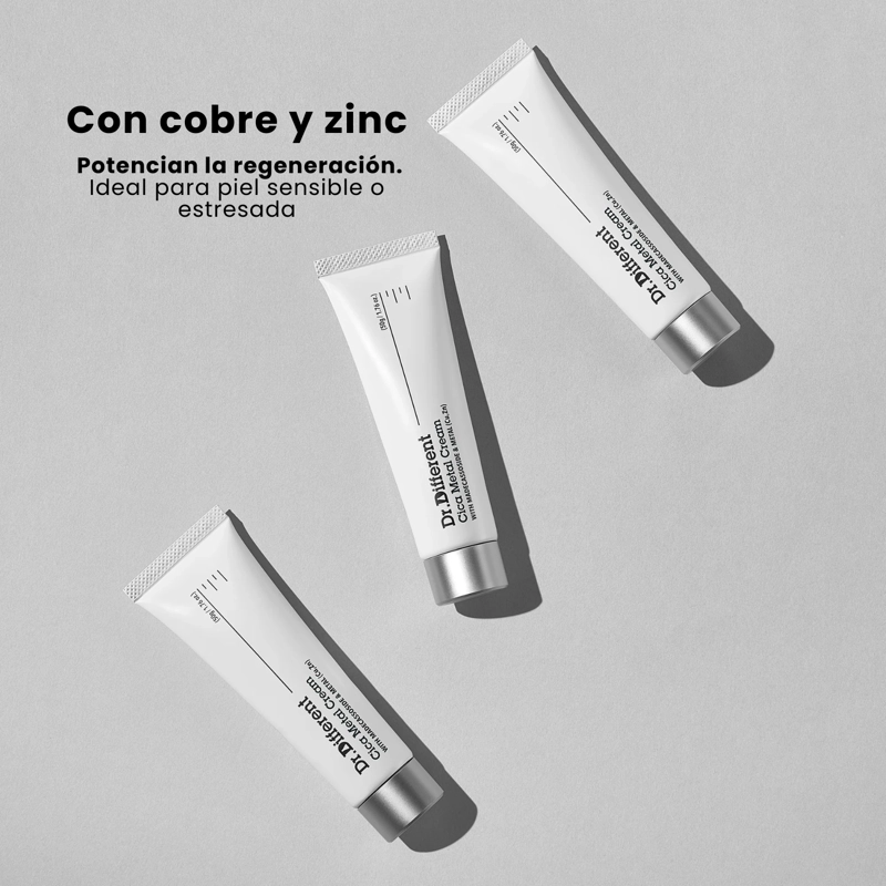 CREMA CALMANTE COREANA PIEL SENSIBLE DR.DIFFERENT CICA METAL CREAM -  50G - 3