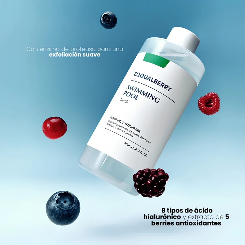 TONICO EXFOLIANTE HIDRATANTE COREANO EQQUALBERRY SWIMMING POOL - 3
