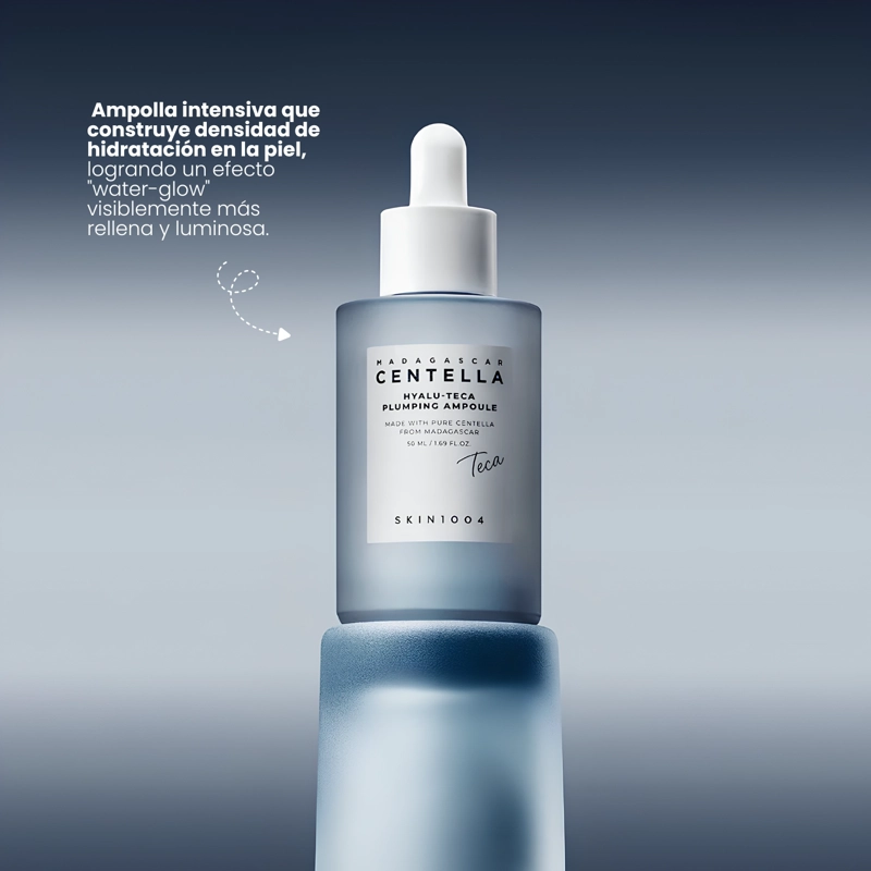 AMPOLLA HIDRATANTE COREANA DE CENTELLA ASIATICA HYALUTECA SKIN1004 -50ML - 2
