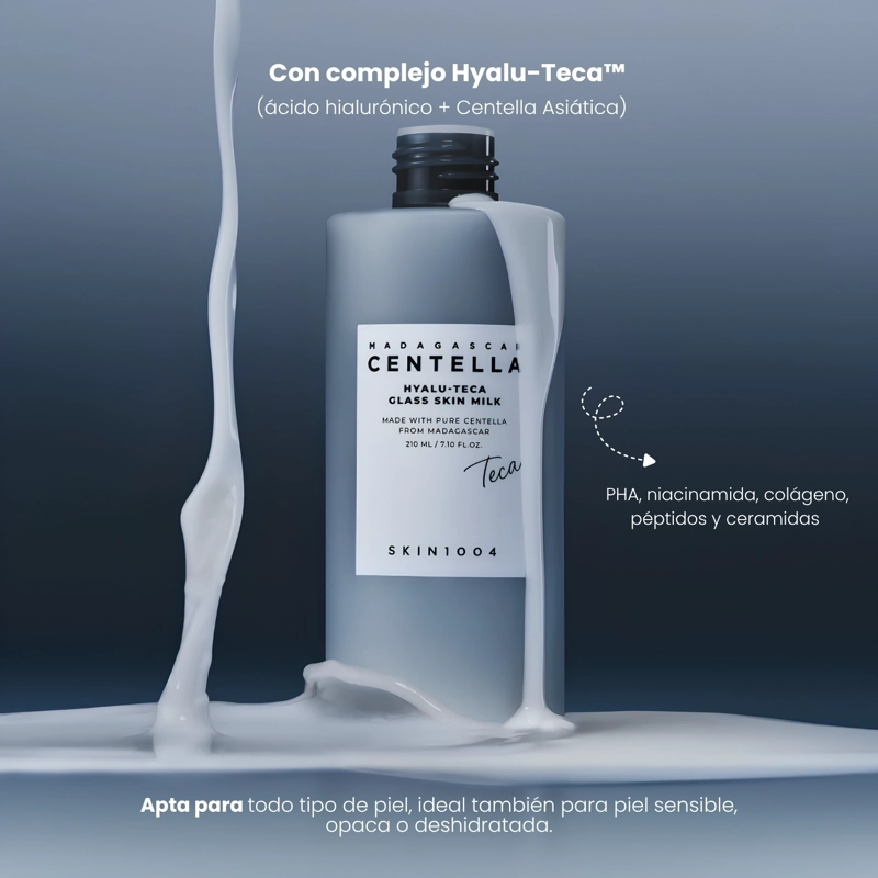 ESENCIA LECHOSA EFECTO GLASS SKIN HIDRATANTE COREANA HYALUTECA SKIN1004 - 210ML - 4