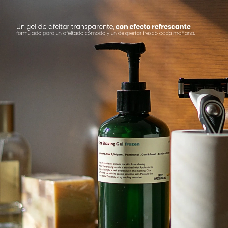 GEL DE AFEITAR CALMANTE CON EFECTO FRIO COREANO HOMBRE LAZYSOCIETY - 250ML - 2
